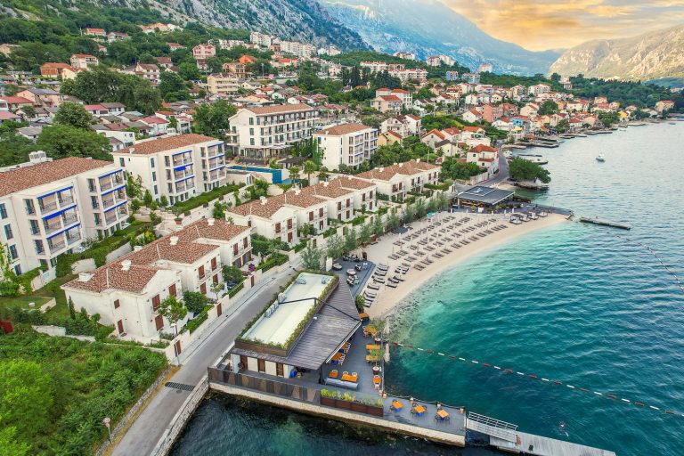 Waterfront villa located in community in Dobrota