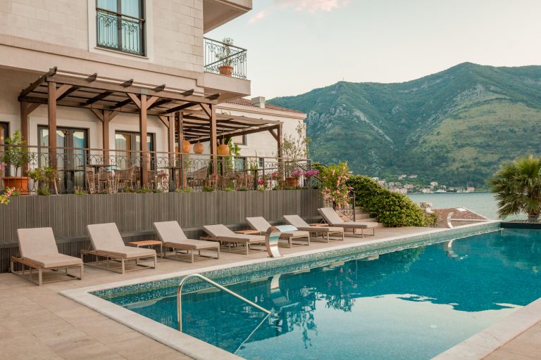 Waterfront villa located in community in Dobrota