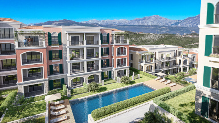 Апартаменты в Lustica Bay в новом квартале Centrale