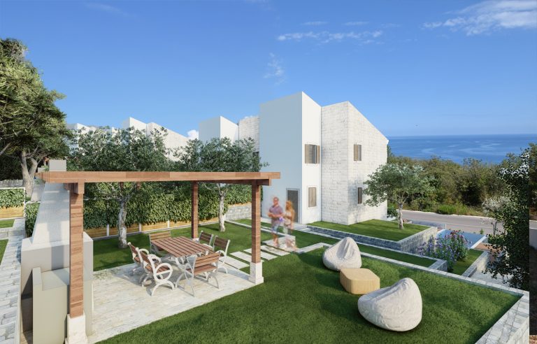 Townhouse with pool and seaview in Budva Riviera