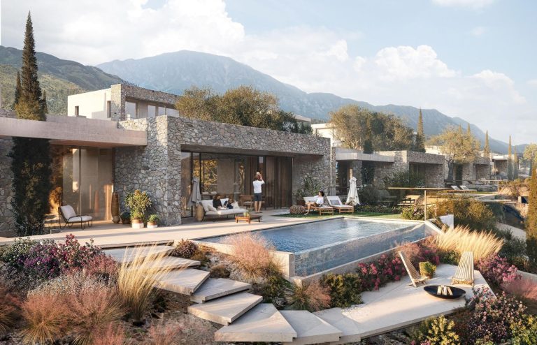 A new modern villa with a panoramic sea view