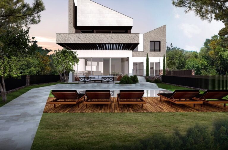 Urbanized plot with luxury villa project