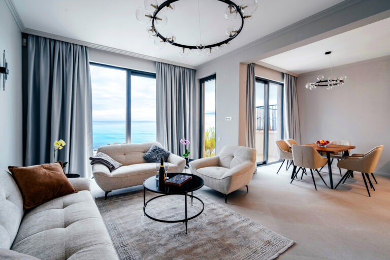 The new townhouse with pool and sea view in Budva Riviera