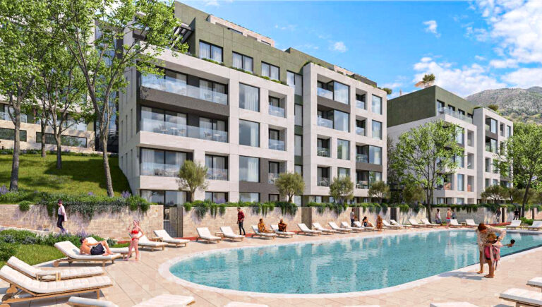 1-bedroom apartment in a new complex with swimming pool in Tivat