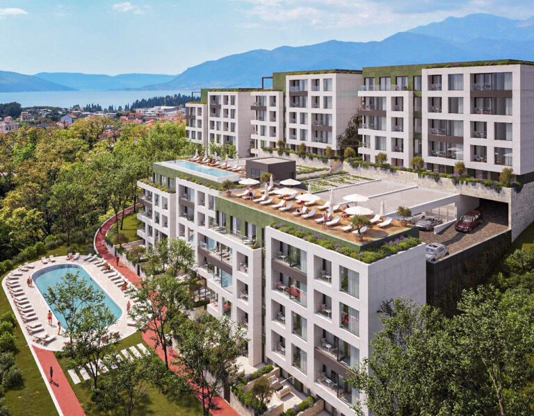 1-bedroom apartment in a new complex with swimming pool in Tivat