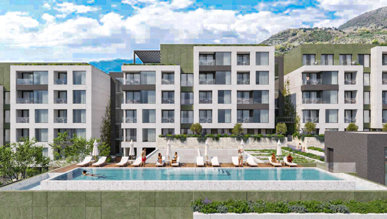 1-bedroom apartment in a new complex with swimming pool in Tivat