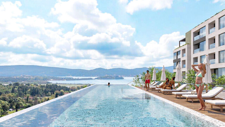 1-bedroom apartment in a new complex with swimming pool in Tivat