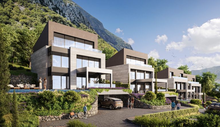 Savremena vila sa bazenom i panoramskim pogledom na zaliv u Dobroti