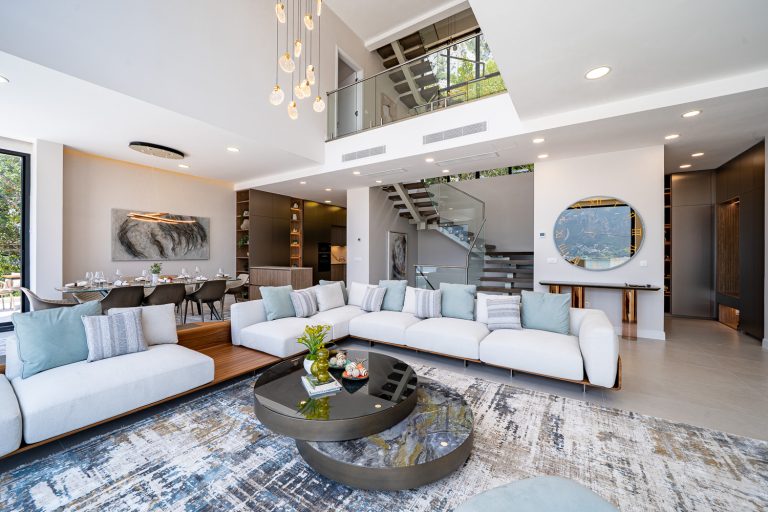 Modern villa with pool and sea view in Dobrota