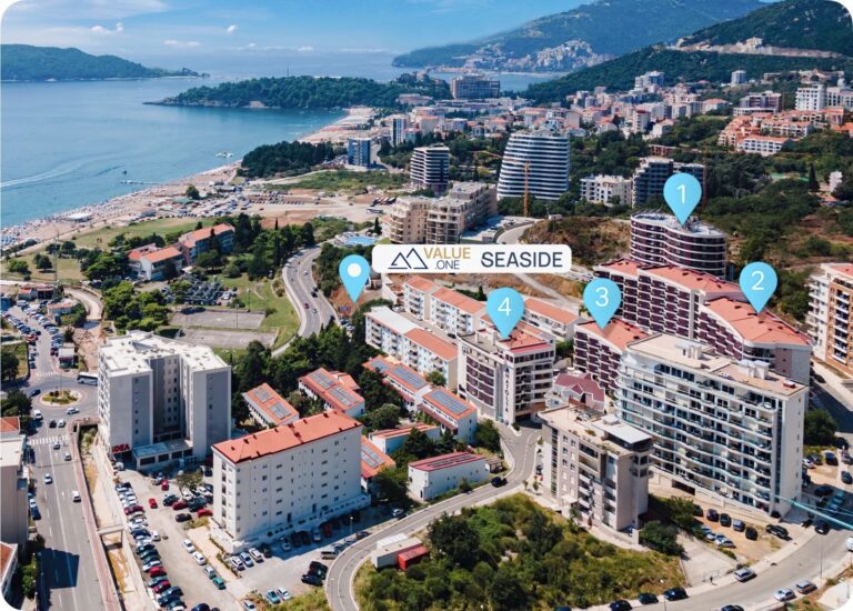 1-bedroom apartment in a new building in Bečići 200m from the sea