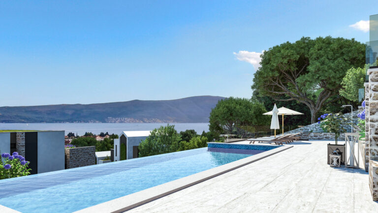 Penthouse with 2 bedrooms and a private pool in a new project in Tivat