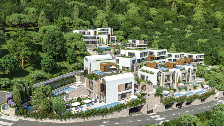 Three-bedroom apartment with a private pool in a new development in Tivat