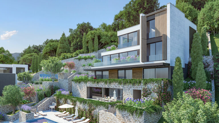 Penthouse with 2 bedrooms and a private pool in a new project in Tivat