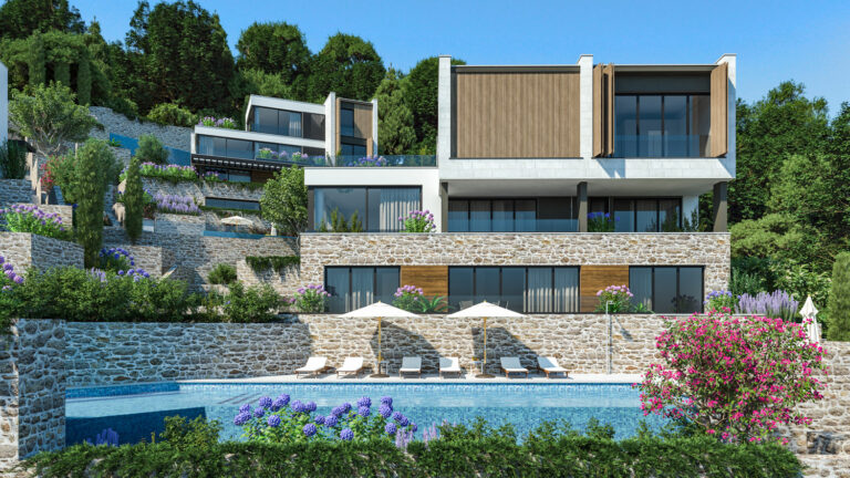 Three-bedroom apartment with a private pool in a new development in Tivat
