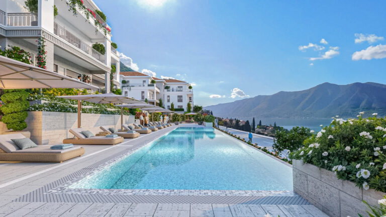 2-bedroom apartment with sea view in Dobrota
