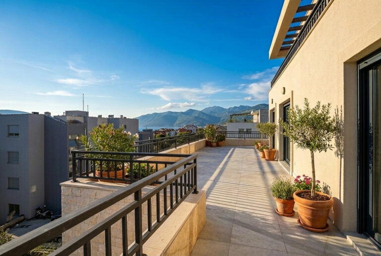 3-bedroom apartment in the center of Tivat 400 m from Porto-Montenegro