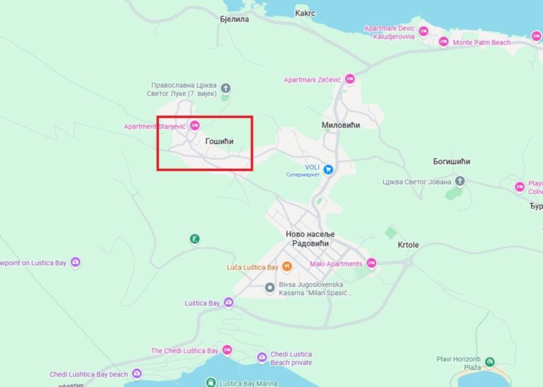 Plot for house construction in Luštica