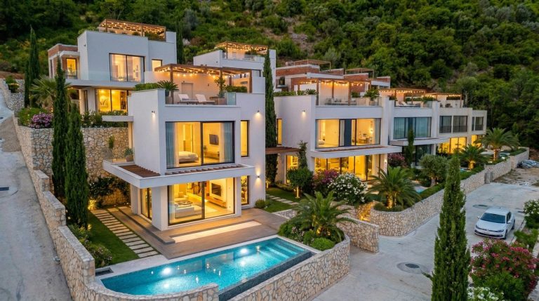 Complex of villas in a closed complex with swimming pool