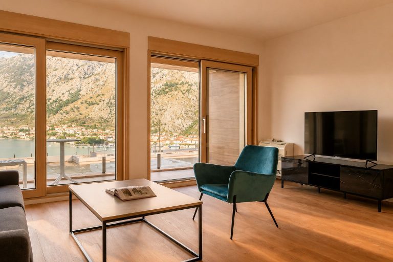 2-bedroom apartment with panoramic terraces in Kotor
